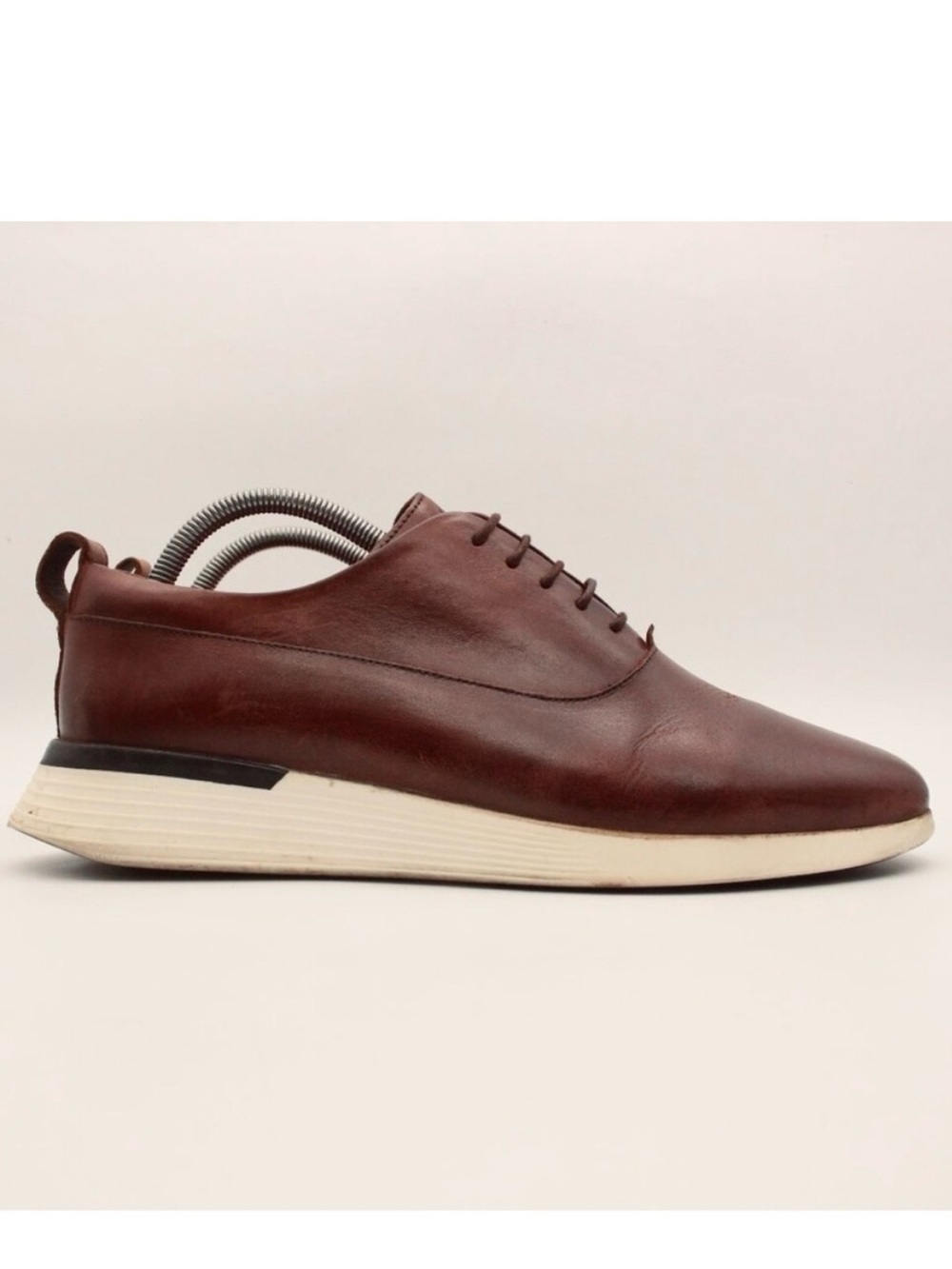 Wolf & Shepard Men’s Derby Leather Lace-Up Shoes Dress Sneakers Dark Brown 7.5